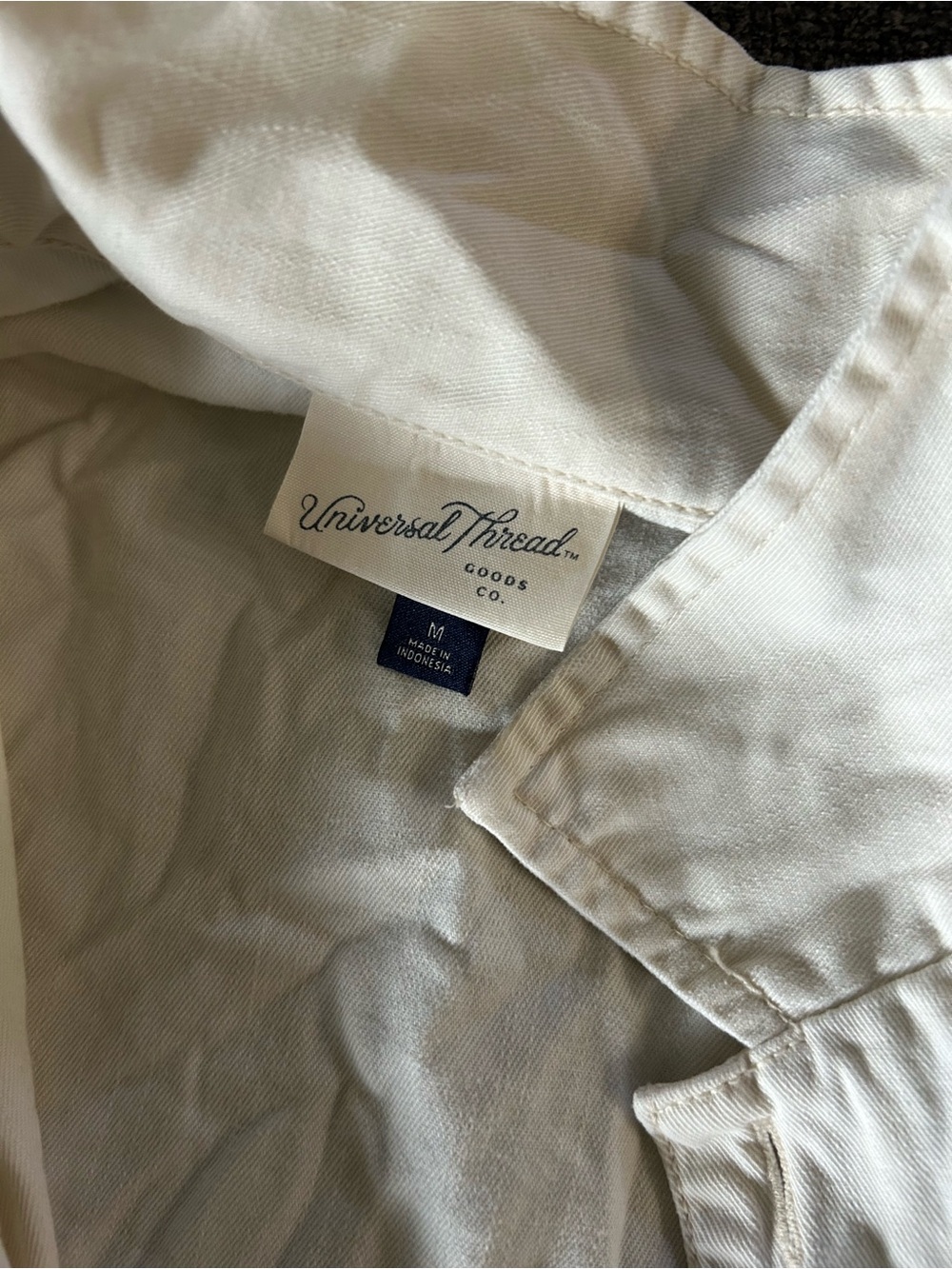 Universal Thread Cream Collared Button Shirt - Picture 2 of 3